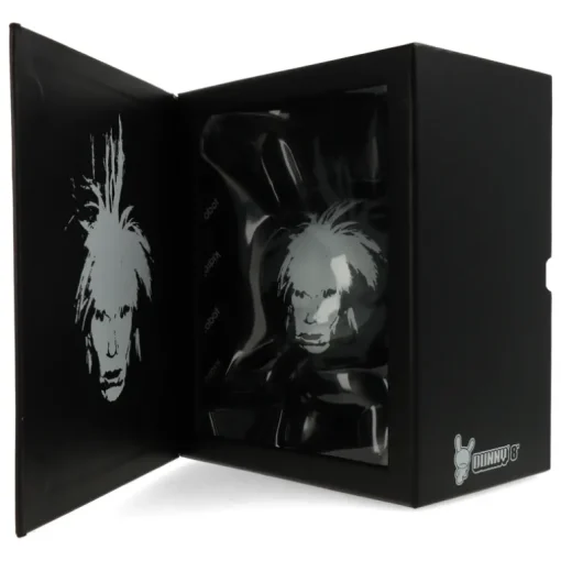 Andy Warhol Fright Wig Self-Portrait 8" Masterpiece Dunny - Monochrome Edition