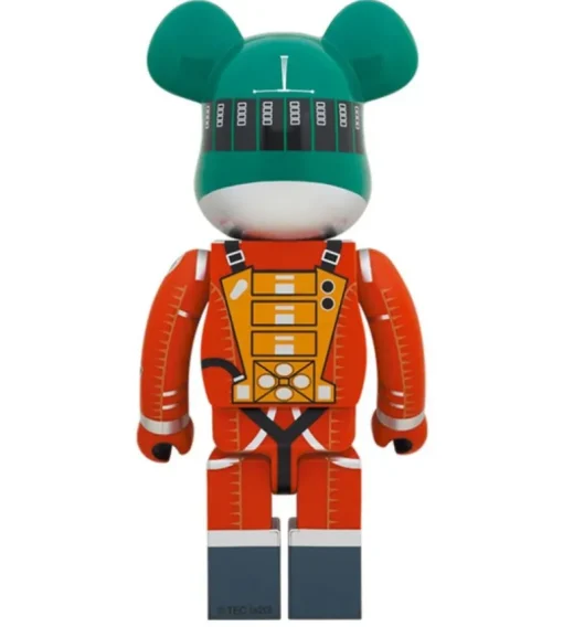 1000% Bearbrick 2001 The Space Odyssey - Disfraz de casco verde y naranja