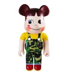 1000% Bearbrick BAPE × Pekochan (verde)