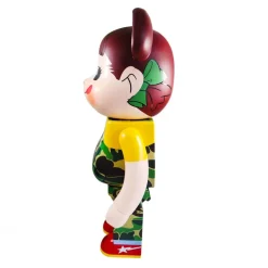 1000% Bearbrick BAPE × Pekochan (verde)