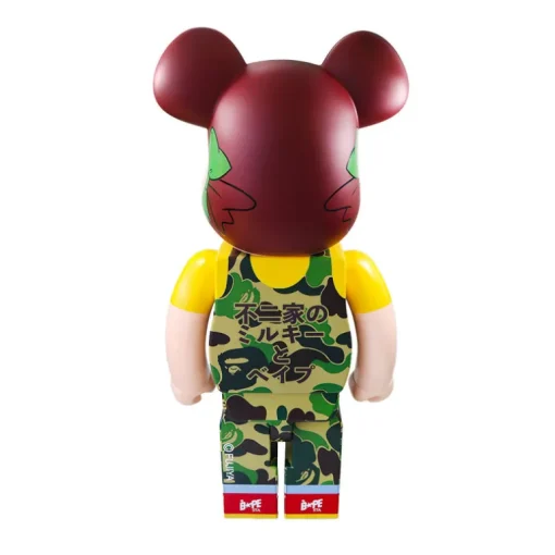 1000% Bearbrick BAPE × Pekochan (verde)