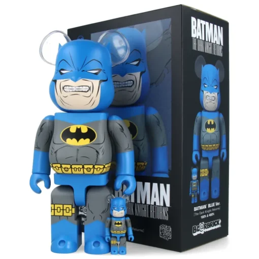 400% + 100% Bearbrick Batman Dark Knight (TDKR Blue Ver.)
