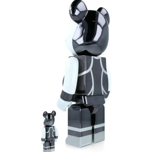 100% & 400% Bearbrick Kiss Catman Chrome Ver.