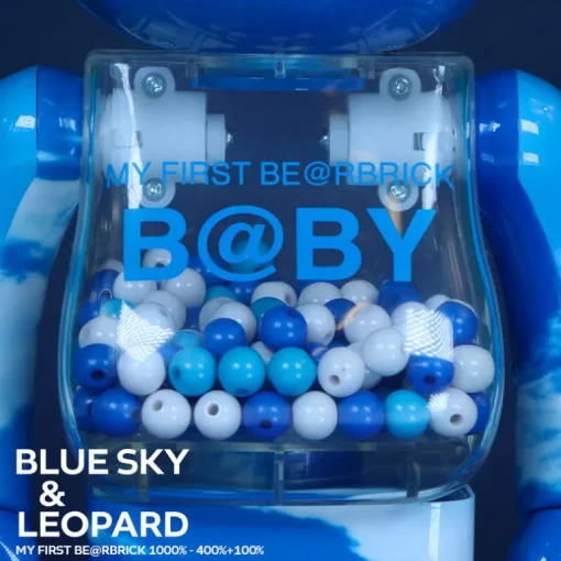 400% + 100% Bearbrick My First Baby (Blue Sky)