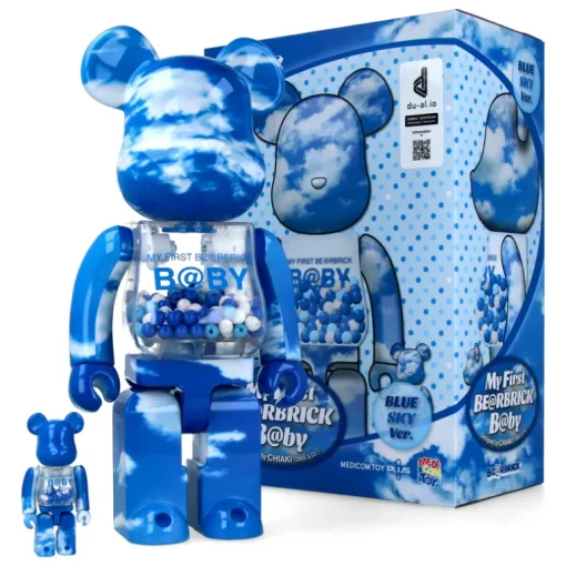 400% + 100% Bearbrick My First Baby (Blue Sky)