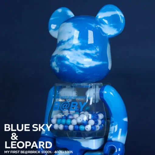 400% + 100% Bearbrick My First Baby (Blue Sky)