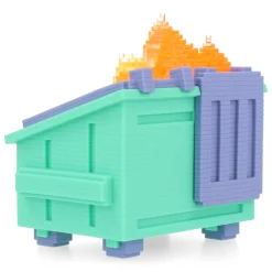 8-Bit Dumpster Fire Vinyl Figure