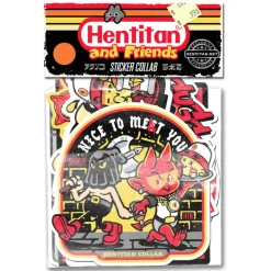Hentan y amigos - Paquete de pegatinas de naranja