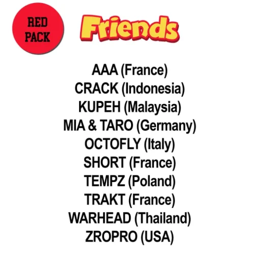 Hentitan and Friends - Red Sticker Pack