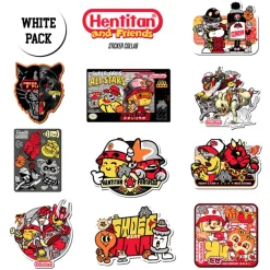 Hentitan and Friends - White Sticker Pack