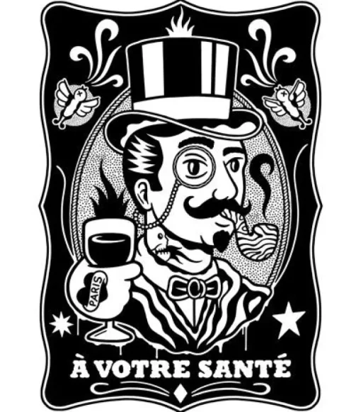 Kev Grey - A Votre Santé Giclee Print