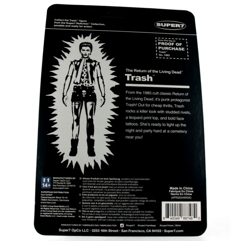 Return Of The Living Dead Reaction Figures Wave 4 - Trash (Monster Glow)